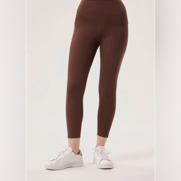 Girlfriend Collective High Rise Brown Compressive Leggings L - Picture 3 of 6